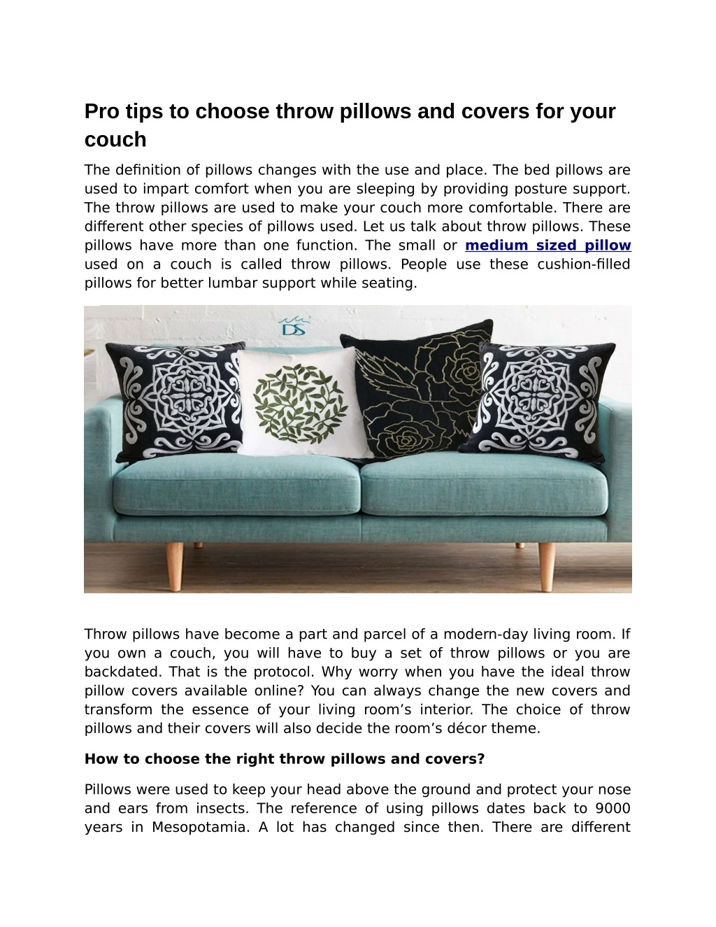 pro tips to choose throw pillows and covers