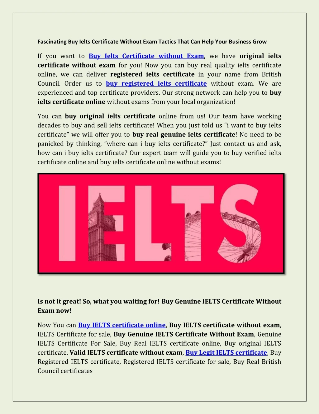 fascinating buy ielts certificate without exam
