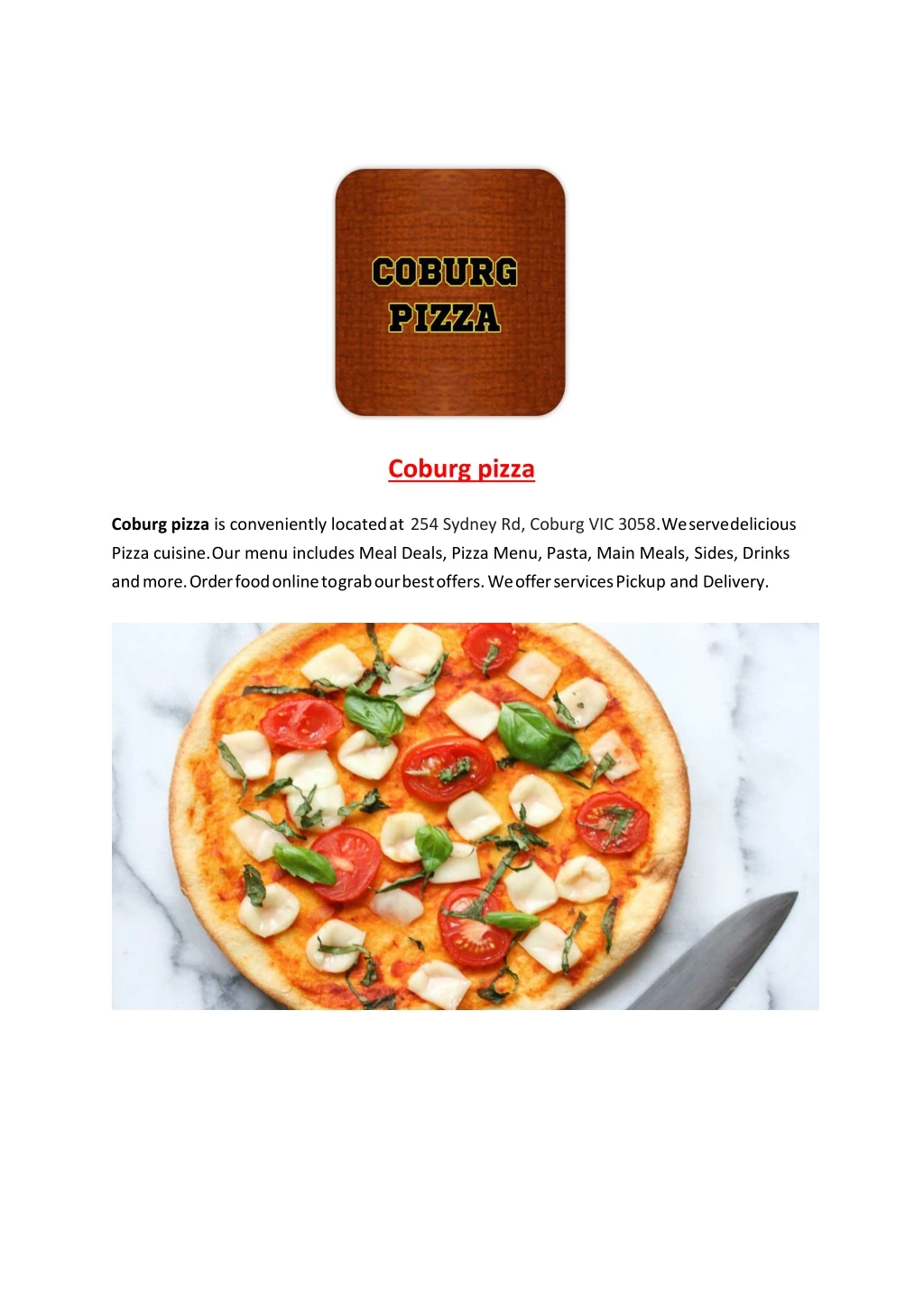 coburg pizza