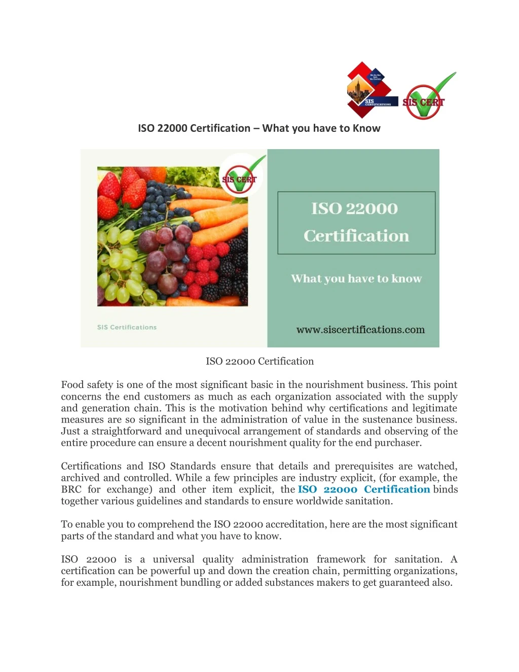 iso 22000 certification what you have to know