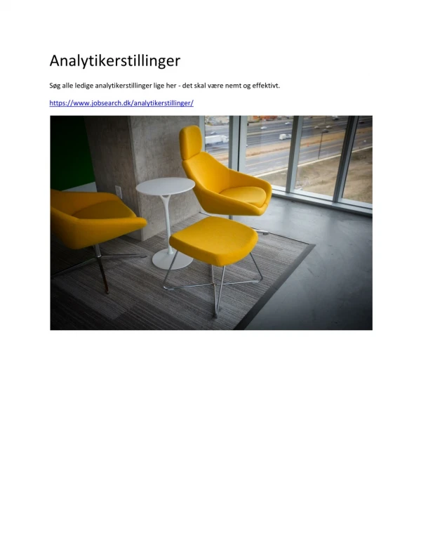 analytikerstillinger