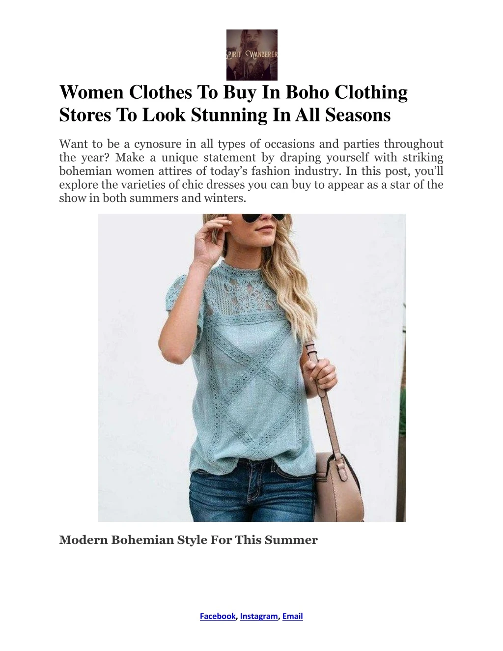 women clothes to buy in boho clothing stores