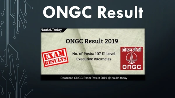 ONGC Result 2019 For 107 Executive Exam | Check ONGC Cut off Marks