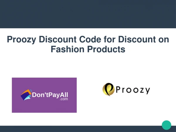 Proozy Discount Code: For Fashion On Discount