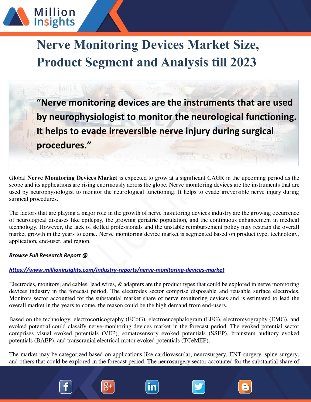 nerve monitoring devices market size product