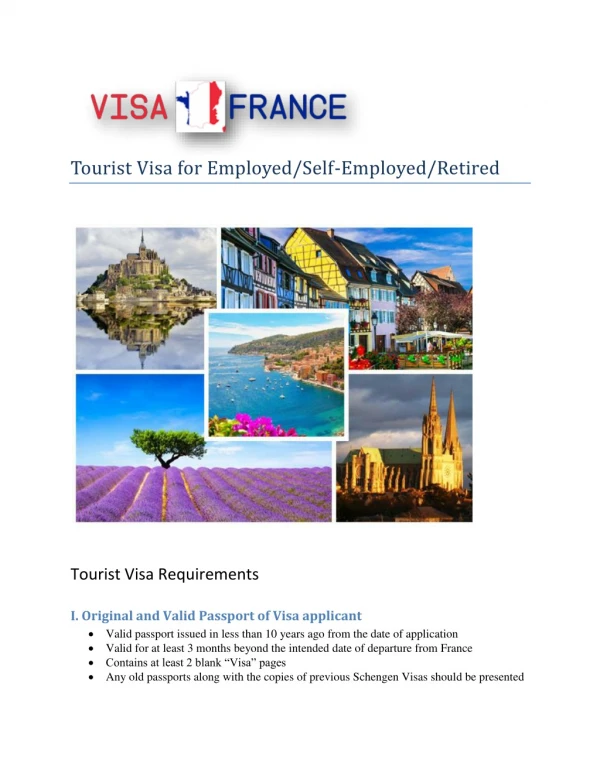 Get France Tourist & Employment Visa instant with Visasfrance