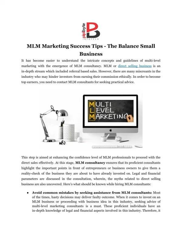 MLM Marketing Success Tips - The Balance Small Business
