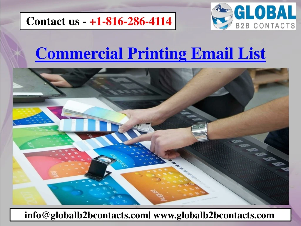 commercial printing email list