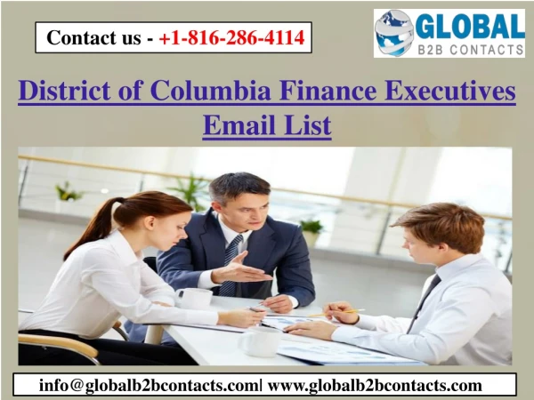 District of Columbia Finance Executives Email List