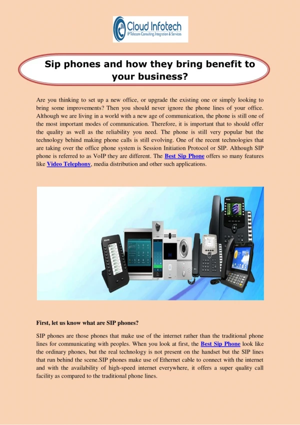 Sip phones and how they bring benefit to your business?
