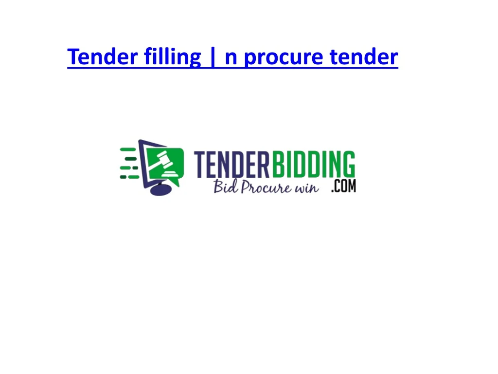 tender filling n procure tender