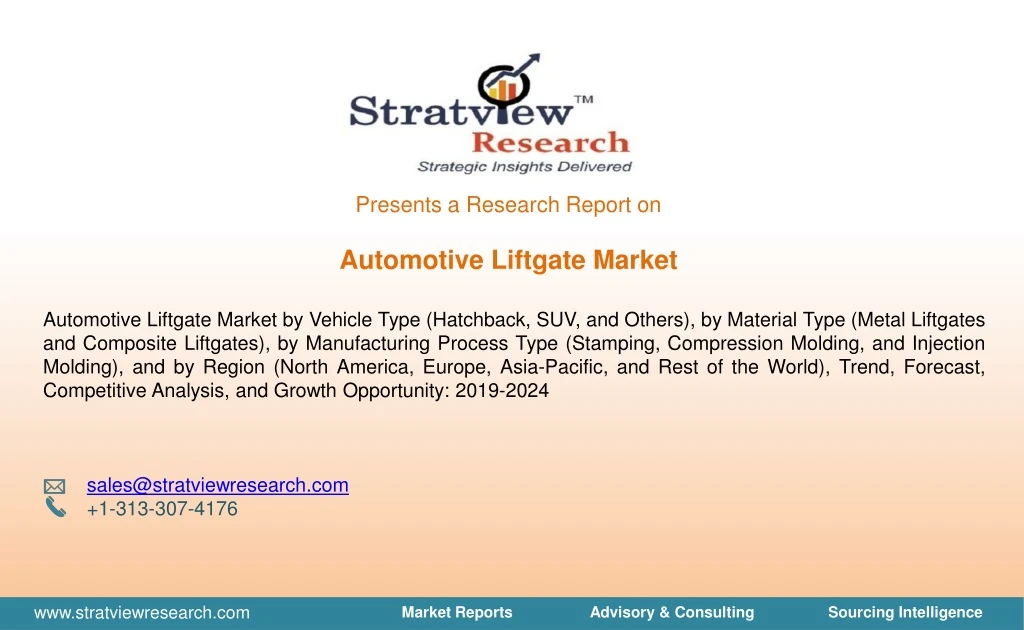 presents a research report on automotive liftgate