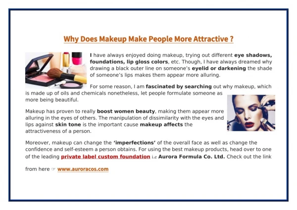 Why Does Makeup Make People More Attractive?