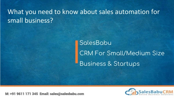 What you need to know about sales automation for small business