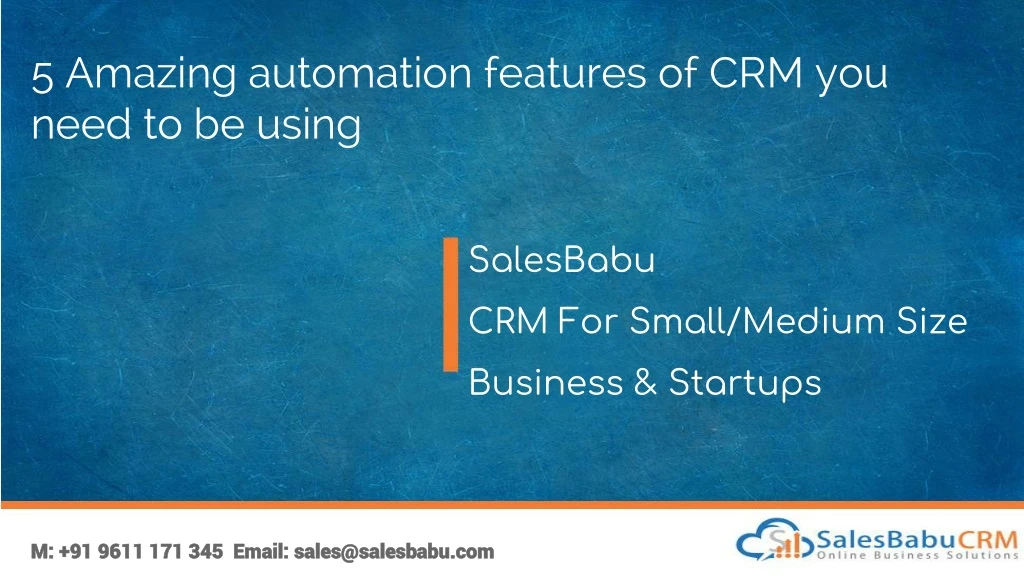 5 amazing automation features of crm you need