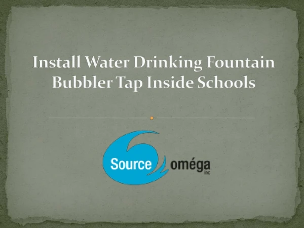 Best Water Drinking Fountain Bubbler Tap in Canada