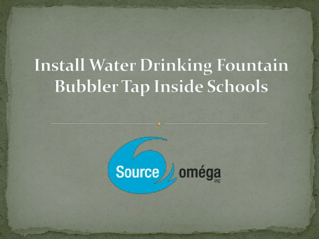 install water drinking fountain bubbler tap inside schools