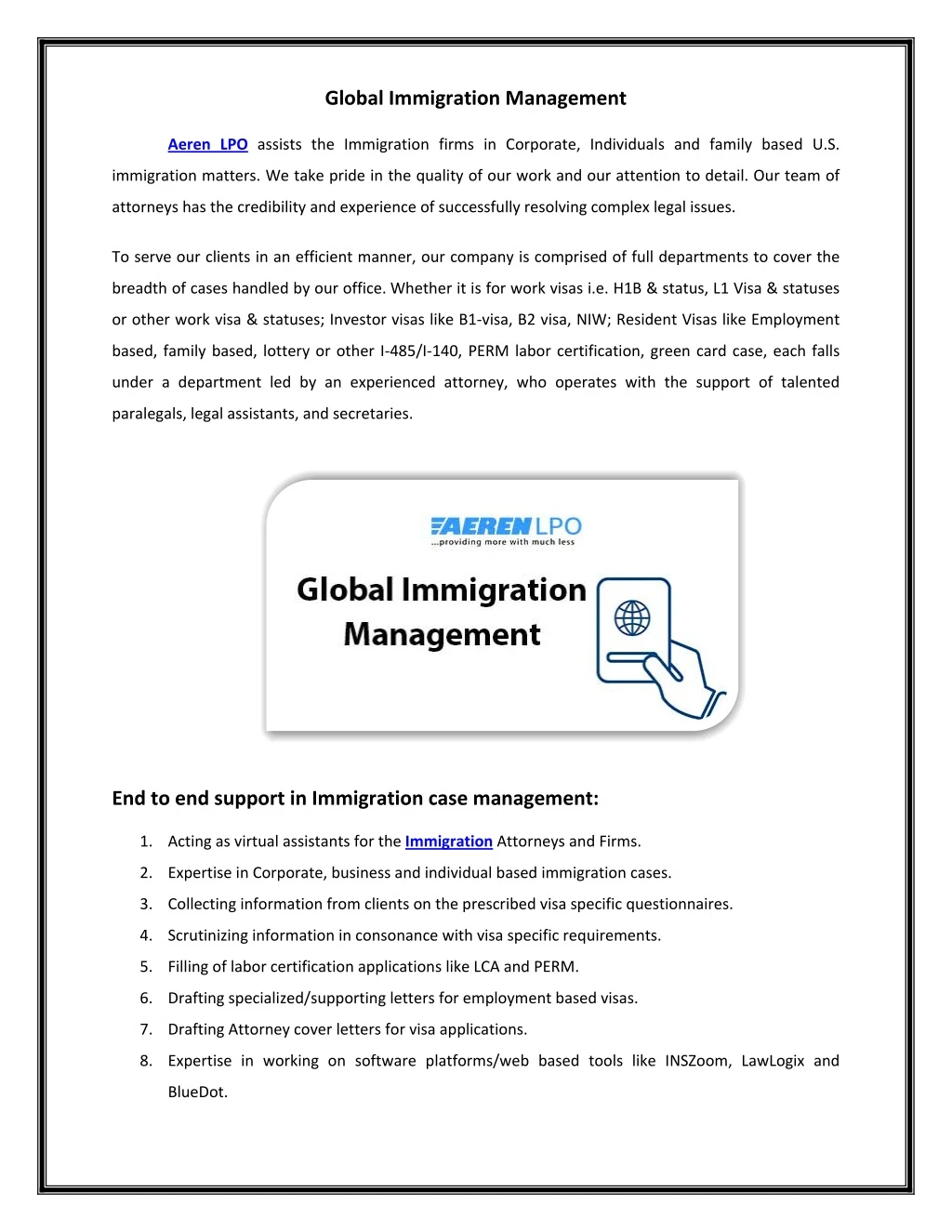 global immigration management