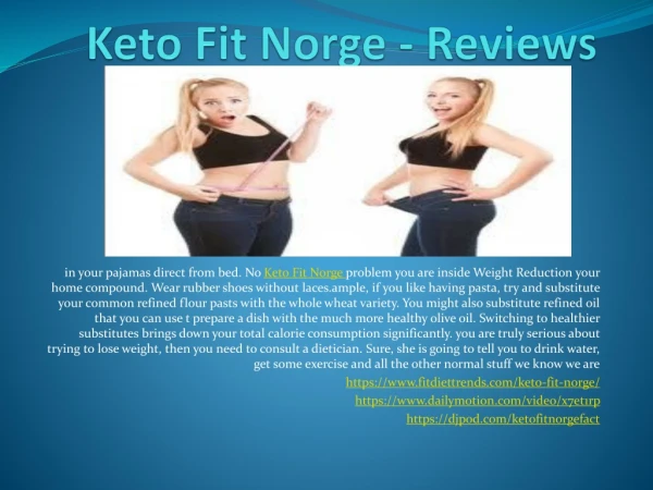 Keto Fit Norge - Solution That Gives A Slim Looks