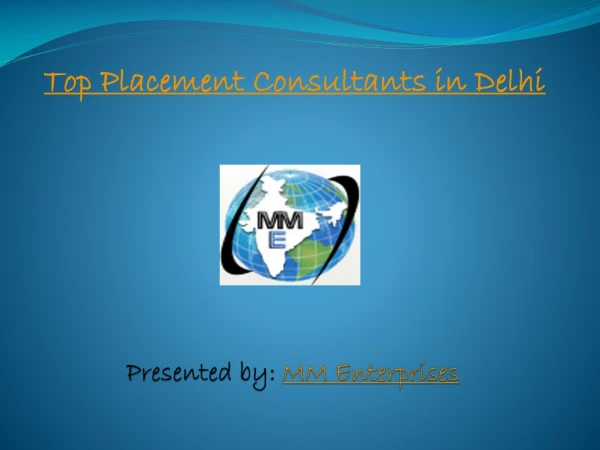 Top Placement Consultancy in Delhi - MME an ISO Certified recruitment agency