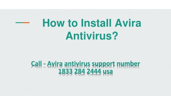 Avira Antivirus Technical 1833 284 2444 Support Number USA