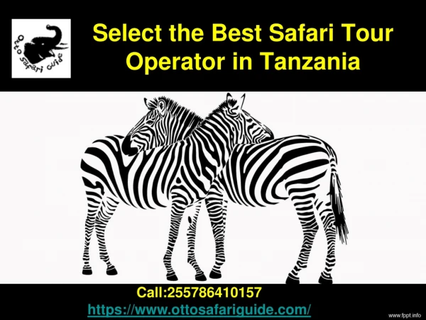 Select the Best Safari Tour Operator in Tanzania