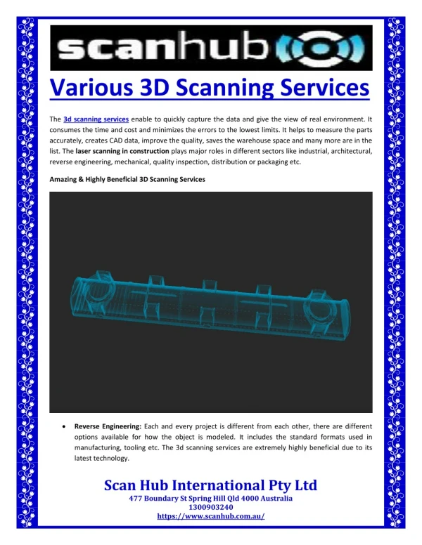 Various 3D Scanning Services