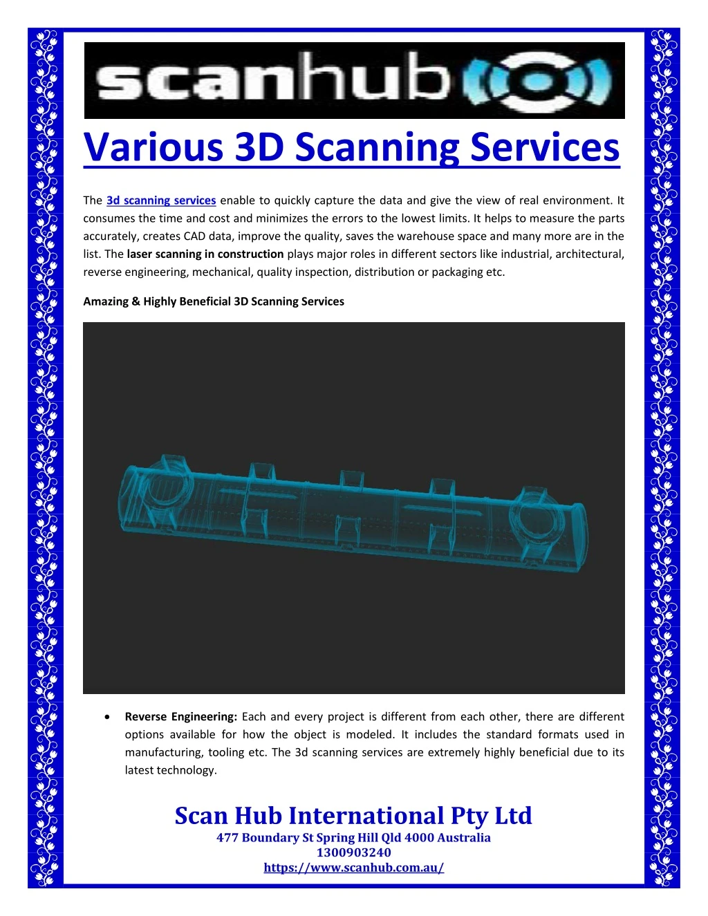 various 3d scanning services