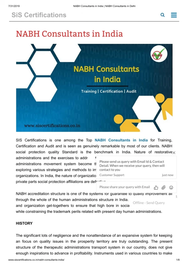 Who is best NABH Consultants in India for Training, Certification & Audit ?