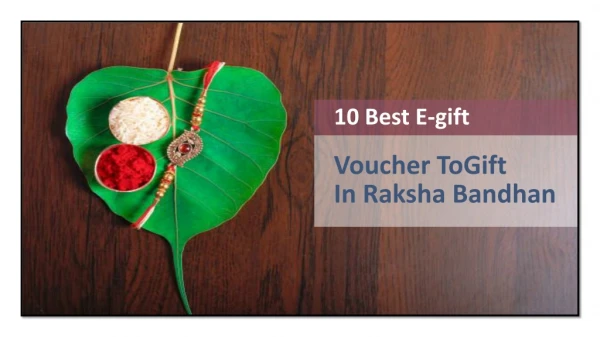 10 Best E-gift Voucher To Gift In Raksha Bandhan