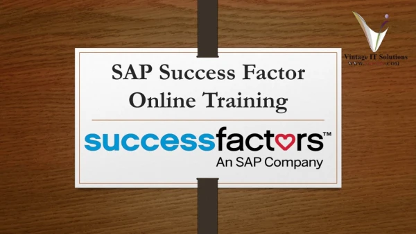 SAP Success Factors PPT