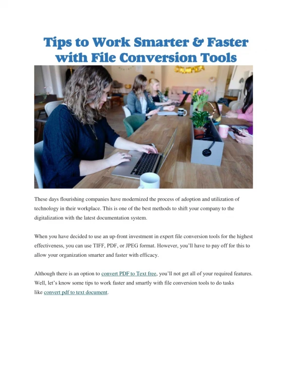 Convert PDF to Text free