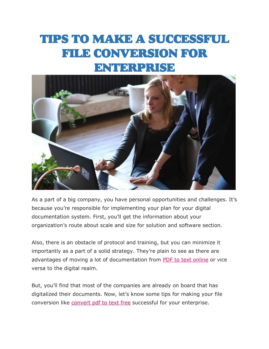 tips to make a successful file conversion