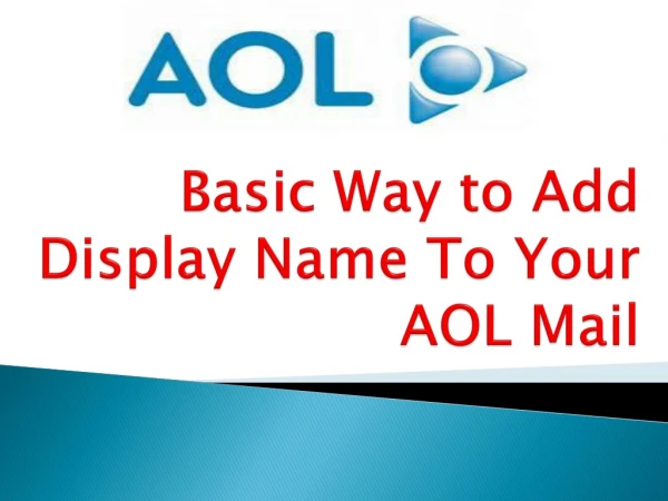 Basic Way to Add Display Name To Your AOL Mail