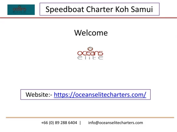 Speedboat Charter Koh Samui