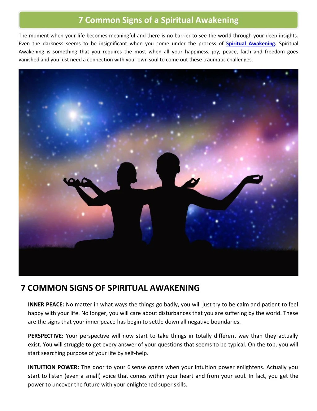 7 common signs of a spiritual awakening