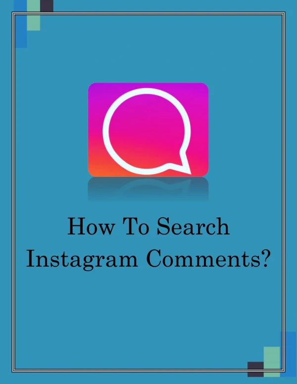 How to search Instagram Comments