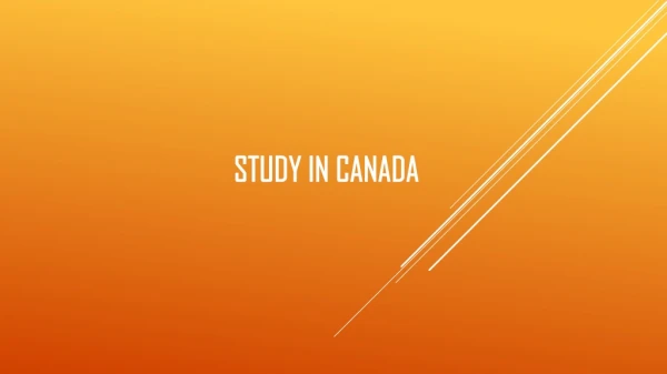 Study in Canada