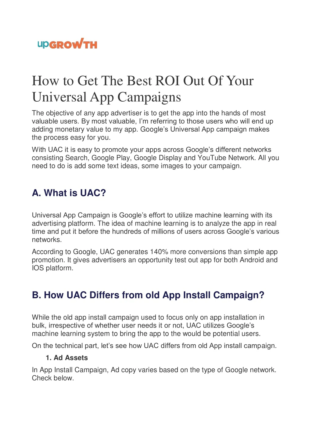how to get the best roi out of your universal