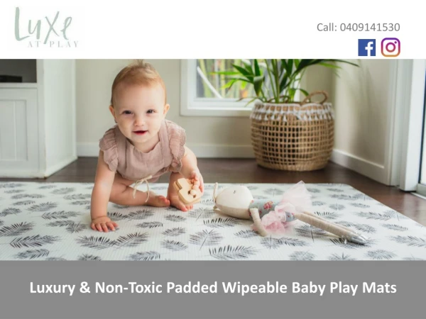 Luxury & Non-Toxic Padded Wipeable Baby Play Mats
