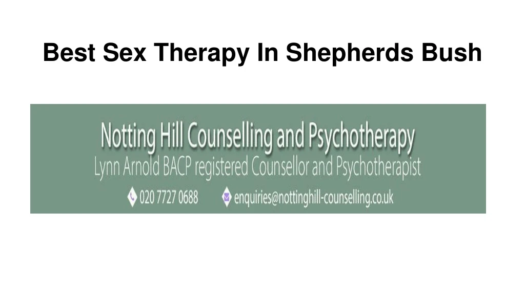 best sex therapy in shepherds bush