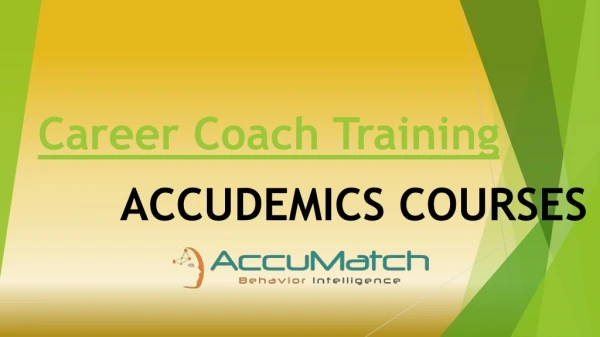 Career Coaching Courses & Career Coach Training – AccumatchBI