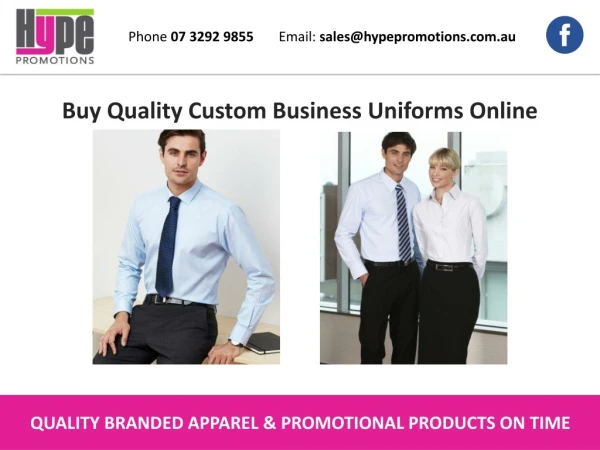 Buy Quality Custom Business Uniforms Online