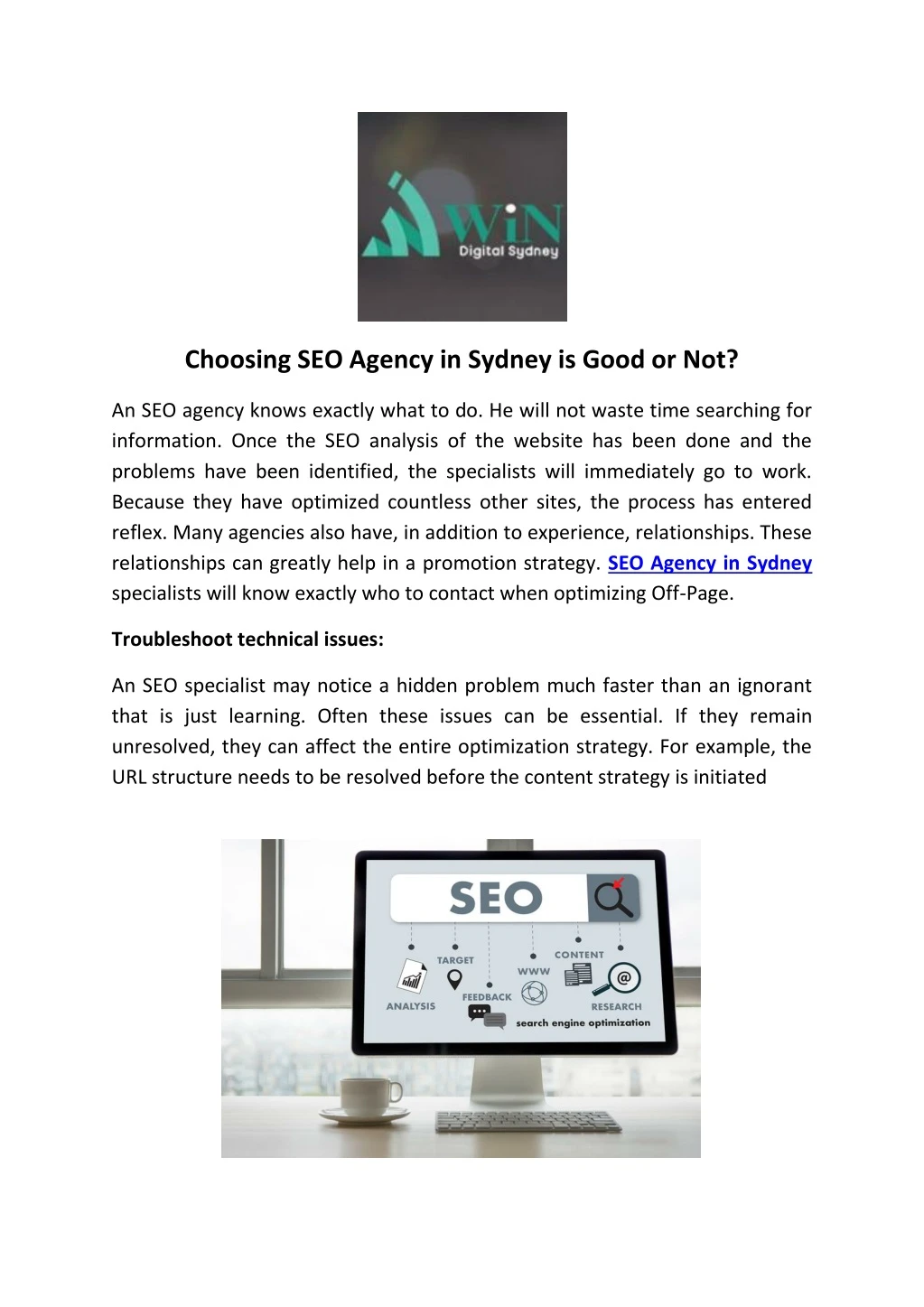 choosing seo agency in sydney is good or not