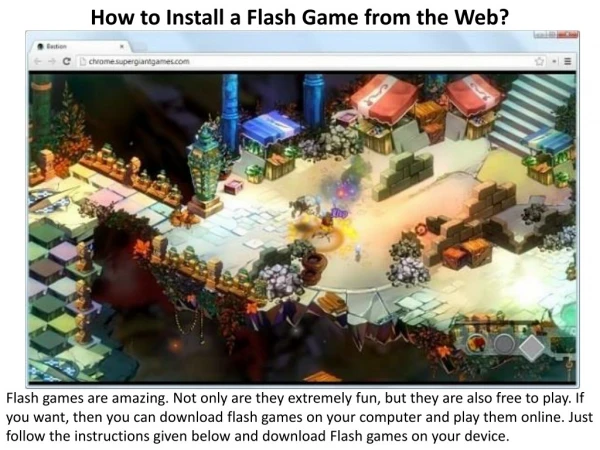 How to Install a Flash Game from the Web?
