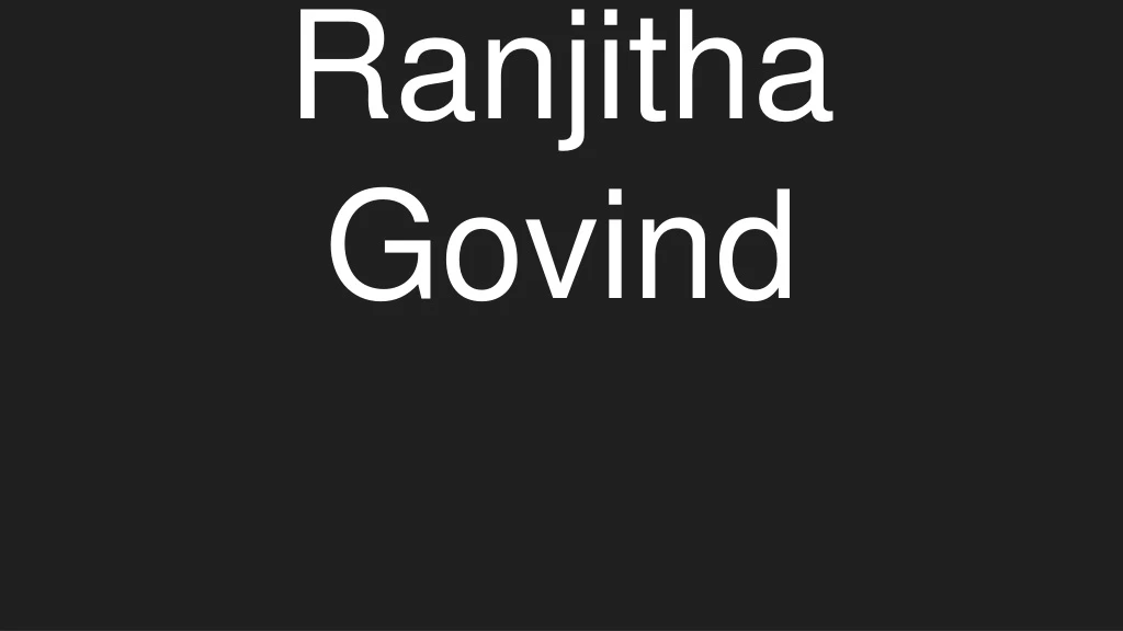 ranjitha govind