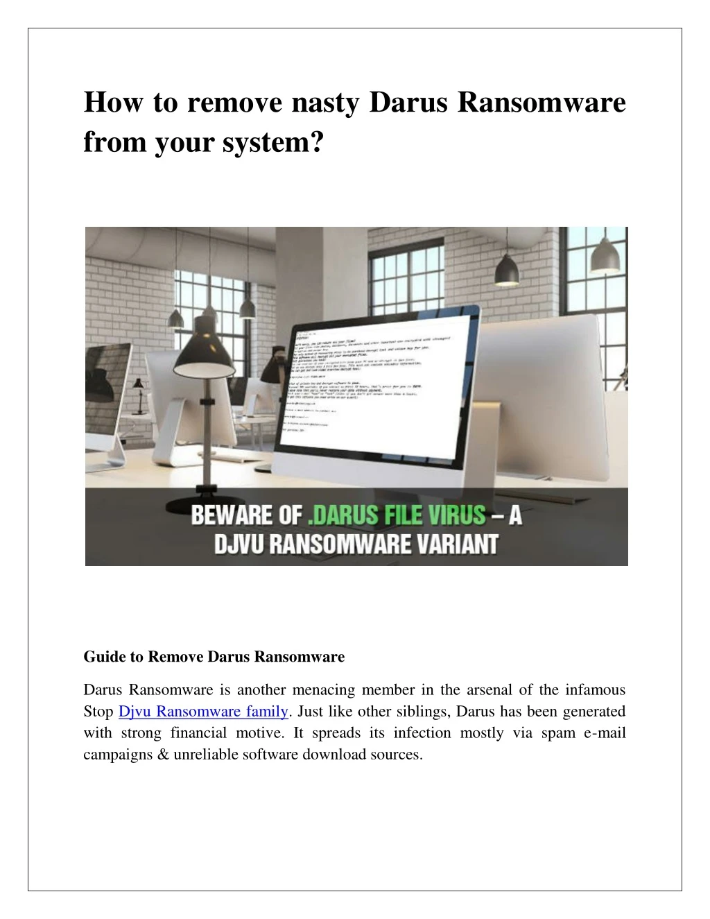 how to remove nasty darus ransomware from your