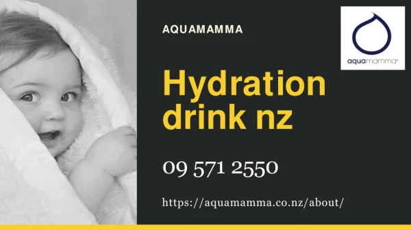 High-class hydration drink NZ only from aquamamma