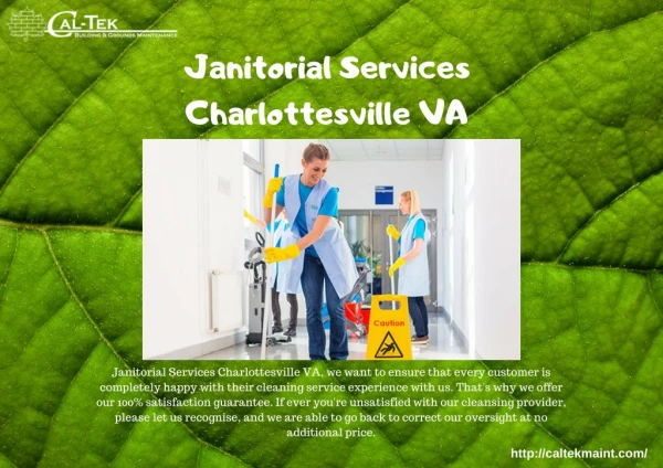 Janitorial Services Charlottesville VA