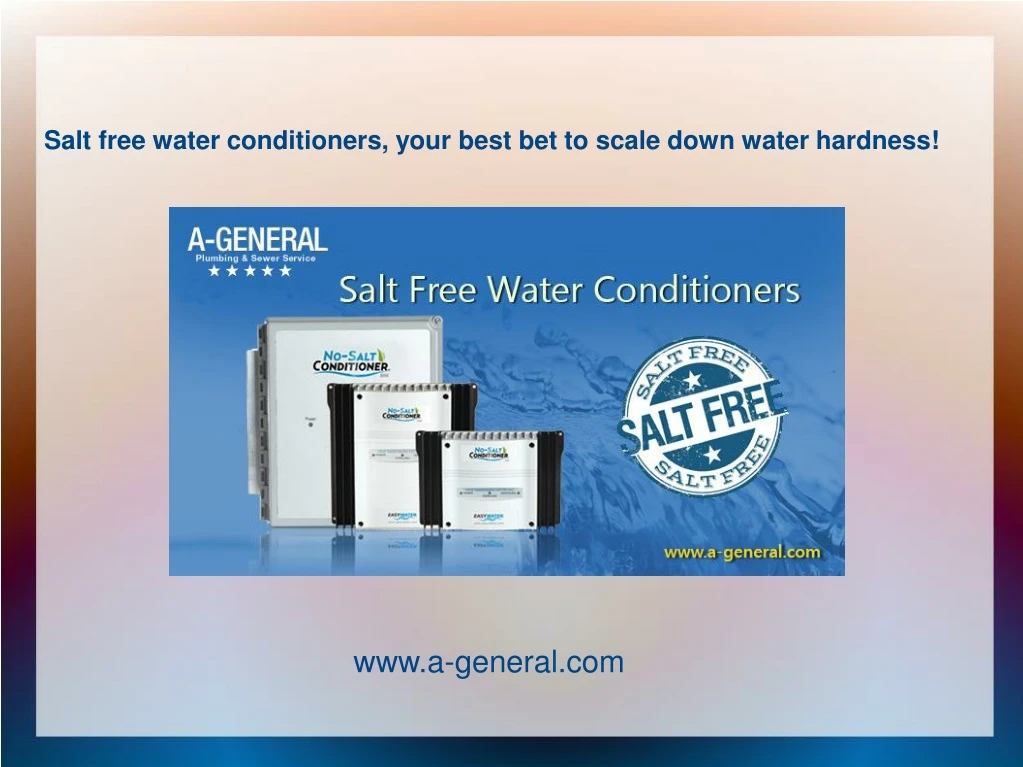 salt free water conditioners your best